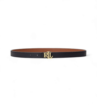Lauren Ralph Lauren Reversible leather belt with logo black, brown