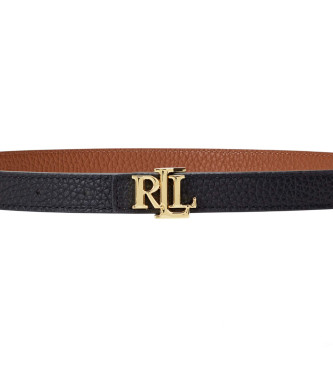 Lauren Ralph Lauren Reversible leather belt with logo black, brown