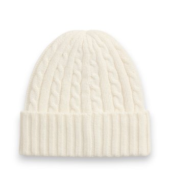 Lauren Ralph Lauren Mössa i flätstickning med logotyp beige