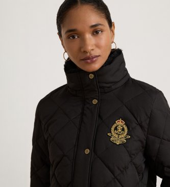 Lauren Ralph Lauren Zwarte gewatteerde donsjas