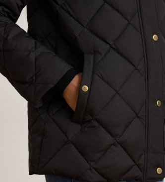 Lauren Ralph Lauren Zwarte gewatteerde donsjas