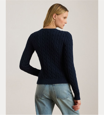 Lauren Ralph Lauren Cardigan en tricot de coton tress marine