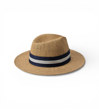 Lauren Ralph Lauren Fedora i halm med dekorativt beige band