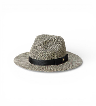 Lauren Ralph Lauren Svart fl�tad fedora i halm