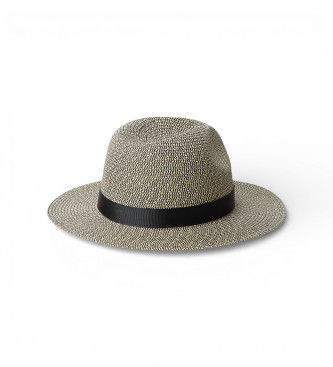 Lauren Ralph Lauren Svart fl�tad fedora i halm
