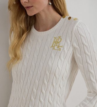 Lauren Ralph Lauren Pull avec boutons beige