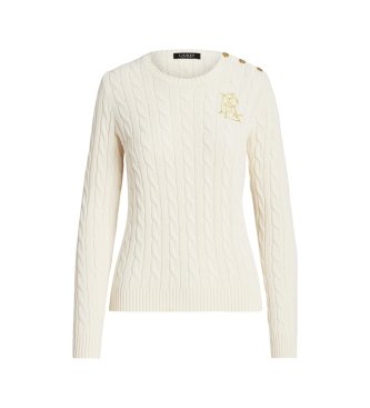 Lauren Ralph Lauren Pull avec boutons beige