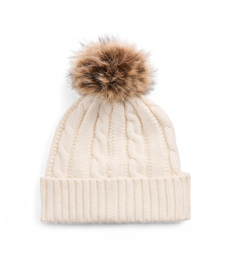 Lauren Ralph Lauren Gorro Crest Pom Pom beige