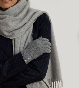 Lauren Ralph Lauren Handskar Two Button grå