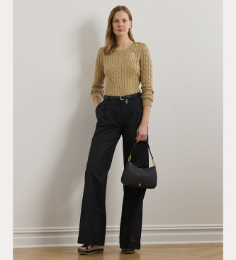 Lauren Ralph Lauren Jersey de algodn con ribete de botones beige