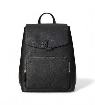 Lauren Ralph Lauren Mochila Cameryn de piel granulada negro