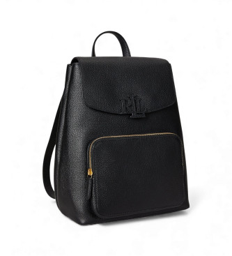 Lauren Ralph Lauren Mochila Cameryn de piel granulada negro
