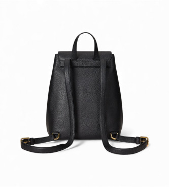 Lauren Ralph Lauren Mochila Cameryn de piel granulada negro