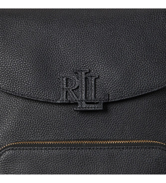 Lauren Ralph Lauren Mochila Cameryn de piel granulada negro