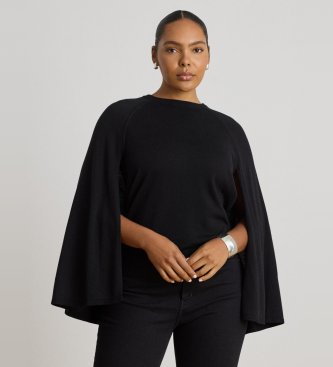 Lauren Ralph Lauren Pull col rond avec cape noir