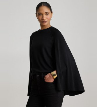 Lauren Ralph Lauren Pull col rond avec cape noir