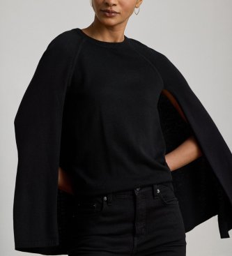 Lauren Ralph Lauren Pull col rond avec cape noir