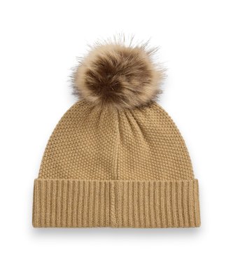 Lauren Ralph Lauren Pletena kapa s pomponom in grbom