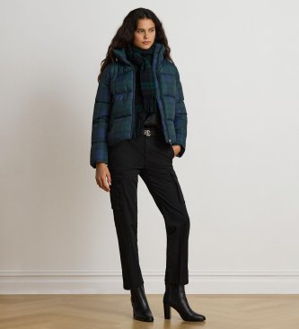 Lauren Ralph Lauren Abrigo acolchado a cuadros verde