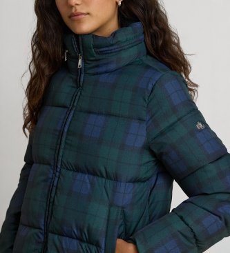 Lauren Ralph Lauren Abrigo acolchado a cuadros verde