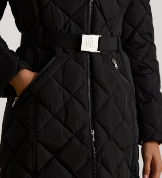 Lauren Ralph Lauren Płaszcz puchowy z czarnym sztucznym futerkiem