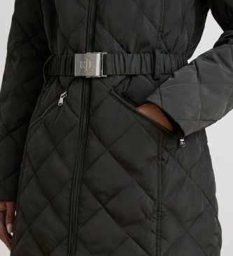 Lauren Ralph Lauren Casaco acolchoado de penas com debrum verde