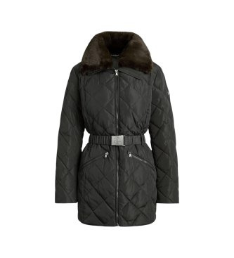 Lauren Ralph Lauren Casaco acolchoado de penas com debrum verde