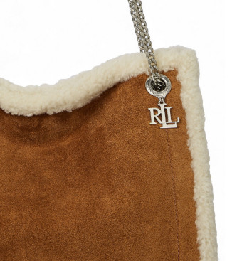 Lauren Ralph Lauren Srednja Bradleyjeva tote torba z rjavimi cevmi