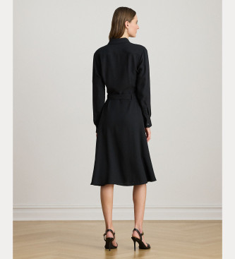 Lauren Ralph Lauren Shirt dress in black double-faced georgette