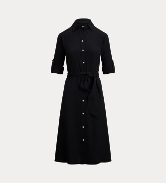 Lauren Ralph Lauren Shirt dress in black double-faced georgette