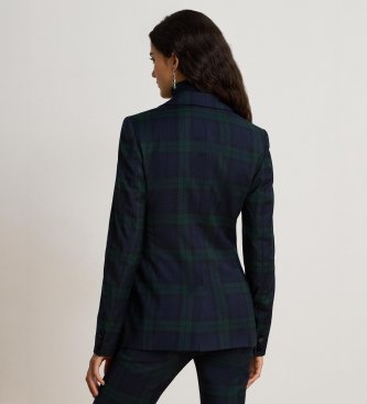 Lauren Ralph Lauren Blazer de sarga Black Watch con raso multicolor