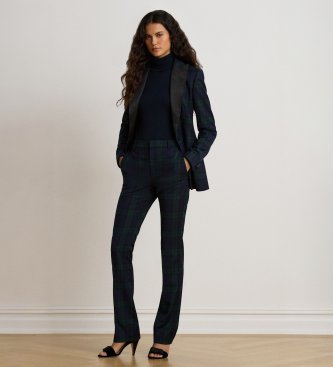 Lauren Ralph Lauren Blazer de sarga Black Watch con raso multicolor