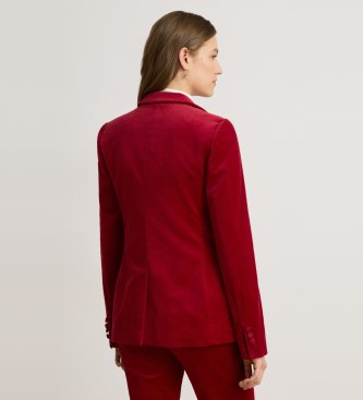Lauren Ralph Lauren Blazer en velours stretch avec liseré rouge