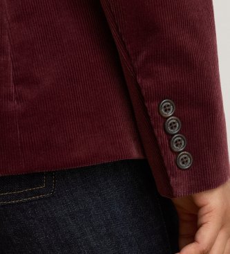 Lauren Ralph Lauren Blazer en velours côtelé de coton avec écusson grenat
