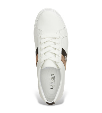 Lauren Ralph Lauren Canvas leather trainers white