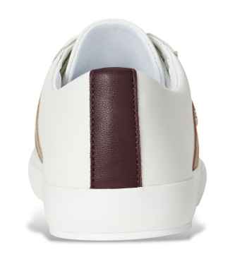 Lauren Ralph Lauren Canvas leather trainers white