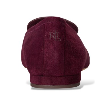 Lauren Ralph Lauren Balerinke Londyn iz ovčjega semiša v bordo barvi