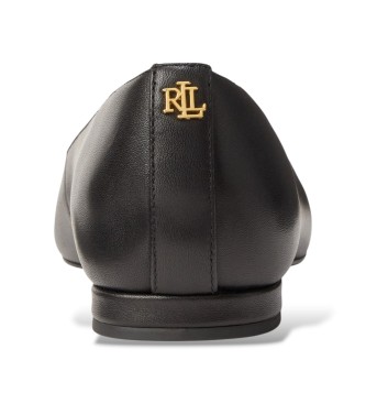 Lauren Ralph Lauren Balerinke Londyn v črnem usnju