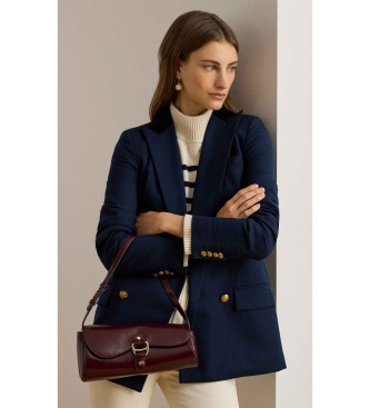 Lauren Ralph Lauren Srednja široka torba Tasha v bordo lakastem usnju