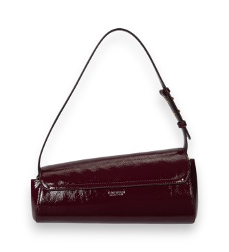 Lauren Ralph Lauren Srednja široka torba Tasha v bordo lakastem usnju