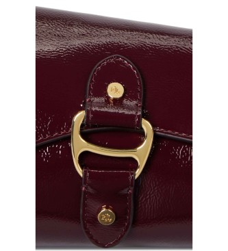 Lauren Ralph Lauren Srednja široka torba Tasha v bordo lakastem usnju