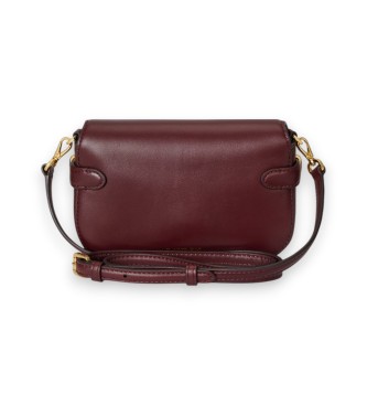 Lauren Ralph Lauren Blaike majhna usnjena križna torba bordo barve