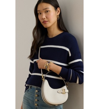 Lauren Ralph Lauren Borsa a tracolla piccola Tasha in pelle bianco sporco