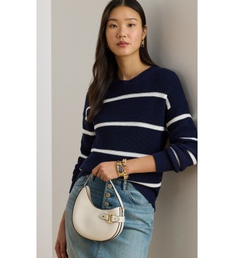 Lauren Ralph Lauren Borsa a tracolla piccola Tasha in pelle bianco sporco