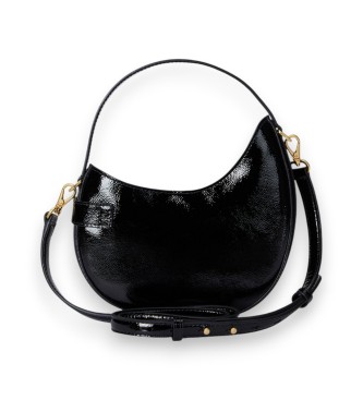 Lauren Ralph Lauren Tasha kleine lakleren crossbody tas zwart