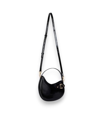 Lauren Ralph Lauren Tasha kleine lakleren crossbody tas zwart