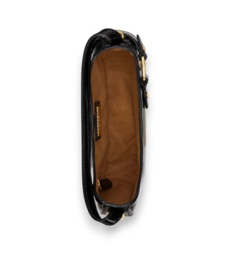 Lauren Ralph Lauren Tasha kleine lakleren crossbody tas zwart