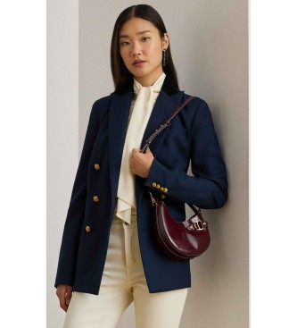 Lauren Ralph Lauren Tasha majhna lakasta torbica iz lakastega usnja v bordo barvi