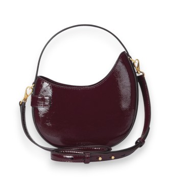 Lauren Ralph Lauren Tasha majhna lakasta torbica iz lakastega usnja v bordo barvi