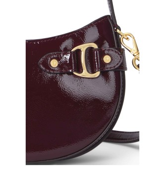 Lauren Ralph Lauren Tasha majhna lakasta torbica iz lakastega usnja v bordo barvi